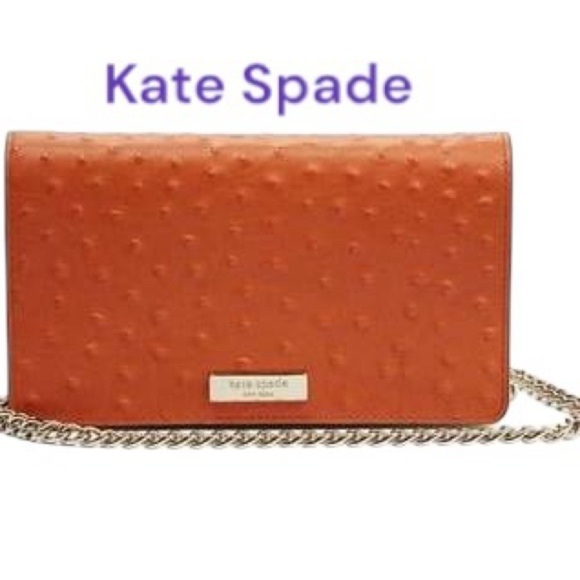 KATE SPADE ALEXANDER AVENUE ISABELI ORANGE PEBBLE CROSSBODY PURSE - Picture 1 of 3